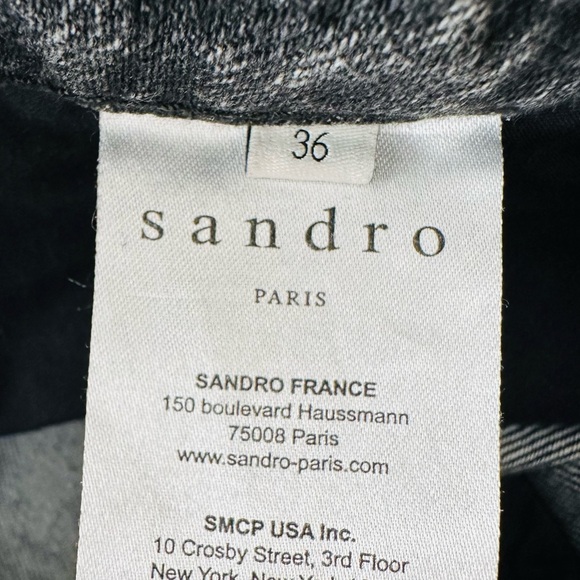 Sandro Paris Acid Wash Denim High-Rise Tapered Jeans - Picture 9 of 9